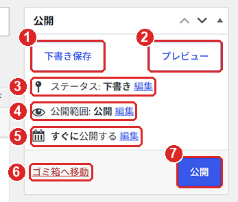 公開ボックス（公開前）の画面